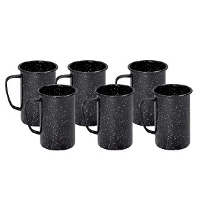 Cinsa 6 Piece Mug Set, 20 Oz, Enamelware Steel Mugs for Indoor & Outdoor, Durable and Reusable, Suitable for Oven - 1 of 4