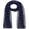 CTM Women's Sheer Sparkling Metallic Stripe Lightweight Scarf - 4 of 4