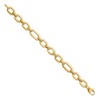 Black Bow Jewelry Italian 10mm Oval Link Chain Bracelet in 14k Yellow Gold, 7.5 Inch - 2 of 4