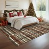 Washable Plaid Area Rug, Non-Slip Low Pile, Stain Resistant,Rustic Soft Carpet for living room, bedroom, office, or dining room - 2 of 4