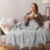 PAVILIA Fluffy Throw Blanket with Pompom, Lightweight Soft Plush Cozy Warm Pom Pom Fringe for Couch Sofa Bed - 4 of 4