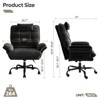Bestier Big and Tall Executive Office Chair with Flip-Up Arms, Adjustable Height, Reclining Office Chair with Headrest & Side Pockets - 4 of 4