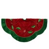 Northlight 48" Red and Green Sequined Poinsettia Christmas Tree Skirt - 3 of 3