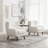 DYHOME Tufted Accent Chair, Wingback Upholstered Armchair for Living Room, Bedroom, Set of 2 - 2 of 4
