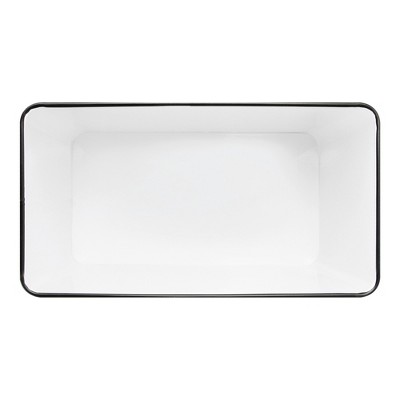 White Metal Airtight Farmhouse Pet Food Bin