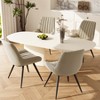Dexmalle Set of 4 Dining Chairs with Thick Cushions,Beige - 3 of 4