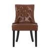 CAVINAS Modern Cheney Dining Chair, Seating for Dining, Accent Chair, Upholstered Armless Chair with Diamond Stitching and Wooden Legs (set of 2) - 4 of 4