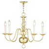 Livex Lighting Williamsburgh 5 - Light Chandelier in  Polished Brass - 2 of 2