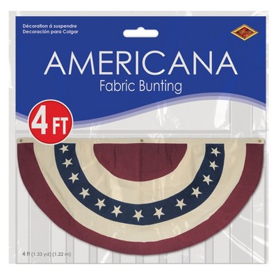 4ft Americana Red White and Blue Fabric Bunting