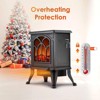 SUGIFT 18" Freestanding Electric Fireplace Heater Stove with Thermostat & Flame Effect - 2 of 4