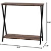 Narrow Entryway Console Table with Storage Shelf,41.3" Behind Couch Table Industrial Hallway Table for Living Room, Foyer, Bedroom,Retro Color - 3 of 4
