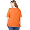 Woman Within Perfect Elbow-Sleeve Square-Neck Tee - 3 of 4