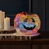 Christmas Prismatic Iridescent Pumpkin Candy Box 9", LED lights - 2 of 4