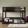 KWPZQEB Bunk Bed, Wooden Bunk Bed w/ Ladder & Safety Guardrails, Pegboard & Bookshelf, Floor Bunk Bed, No Box Spring Needed - 2 of 4