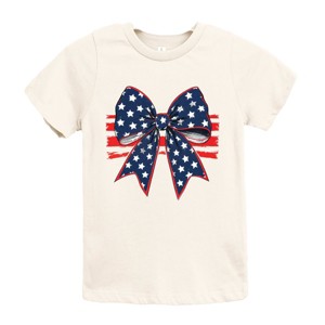 The Juniper Shop Coquette Patriotic Bow Youth Short Sleeve Tee - 1 of 4