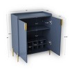 32" Bar Cabinet with Adjustable Shelf, Modern Sideboard Liquor Storage for Dining Room Kitchen-3irtyhousy - 4 of 4
