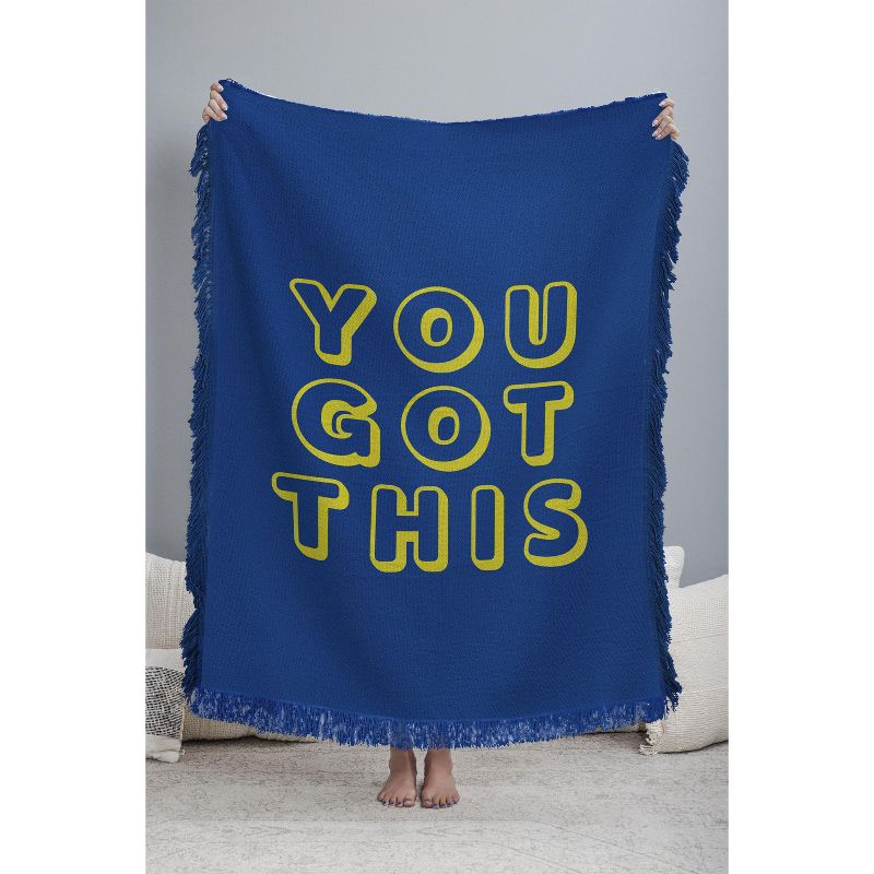 socoart You Got This Blue Woven Throw Blanket - Deny Designs, 3 of 8
