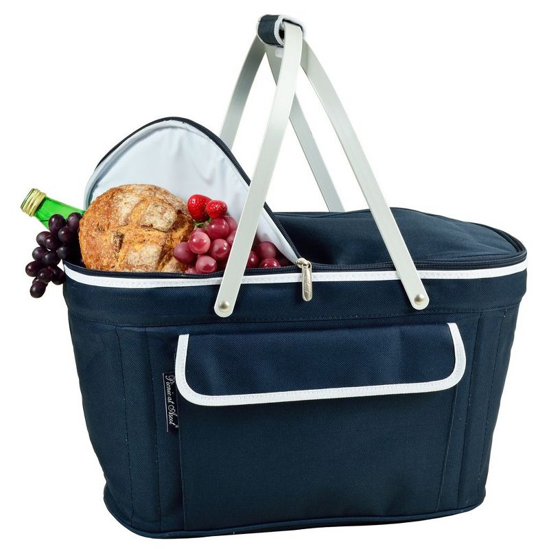 Picnic at Ascot Large Family Size Insulated Folding Collapsible Picnic Basket Cooler with Sewn in Frame, 1 of 9