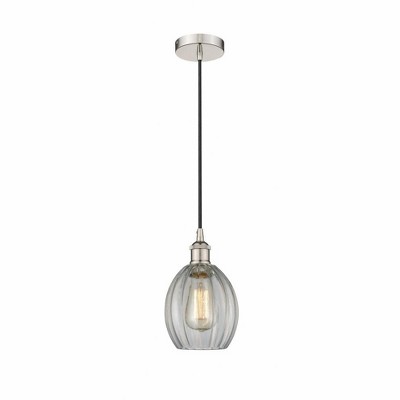 Eaton - 1 Light Cord Hung Mini Pendant In Industrial Style-10.75 Inches Tall and 5.5 Inches Wide