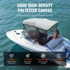 VEVOR 3 Bow Bimini Top Boat Cover, Detachable Mesh Sidewalls, 600D Polyester Canopy with 1" Aluminum Alloy Frame - 4 of 4