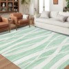 COZONY Machine Washable Area Rug — Modern Wave Distressed Design, Low Pile Carpet with Non-Slip Backing for Living Room, Bedroom & Nursery - 4 of 4