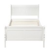 CAVINAS Twin Size Sleigh Bed Modern Wooden Bed Frame with Wood Slats, Headboard and Footboard for Bedroom - 4 of 4