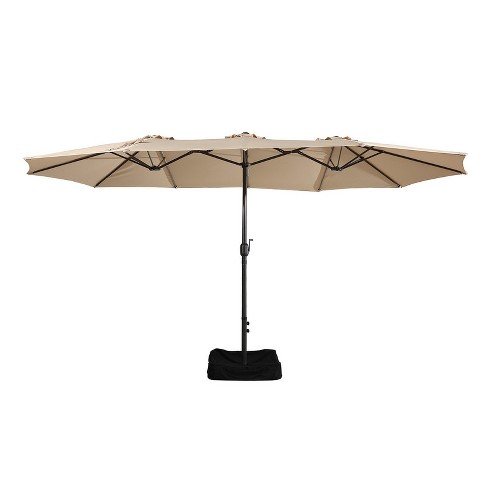 Patio Maket Umbrella With Base - Brown : Target