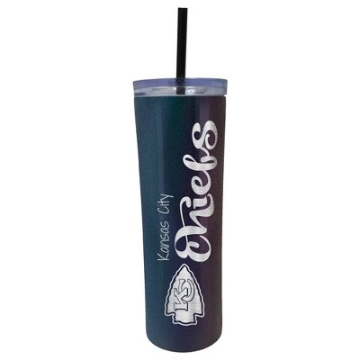 NFL Kansas City Chiefs 20oz Onyx Skinny Tumbler with Straw