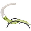 vidaXL Double Sun Lounger with Canopy Textilene Green - 3 of 4