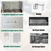 PAGED 47.3" Office Desk with Power Outlet, 3 Drawers, Side Pocket, Vanity table, Easy to Assemble, White - 4 of 4