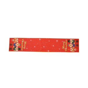 Unique Bargains Christmas Table Runner Nutcracker Soldier Polyester Red 71x14 Inch 1 Pc - 1 of 4