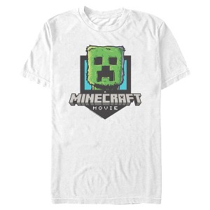 Mens A Minecraft Movie Creeper Movie Logo T Shirt - 1 of 3