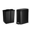 JANSNO Slim 6L Step Trash Can with Detachable Inner Bin and Soft Close Lid, Odor Sealing, Space Saving Design for Bathroom, Kitchen & Office - 2 of 4