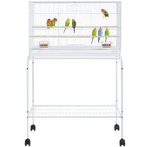 Yaheetech Metal Bird Cage with Rolling Stand for Small Birds Parrots Parakeets Conures - 1 of 4