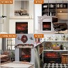 Acekool 20" Electric Fireplace Insert - Realistic LED Flame & 1500W Heater for Indoor Rooms, Faux Log Design - 3 of 4