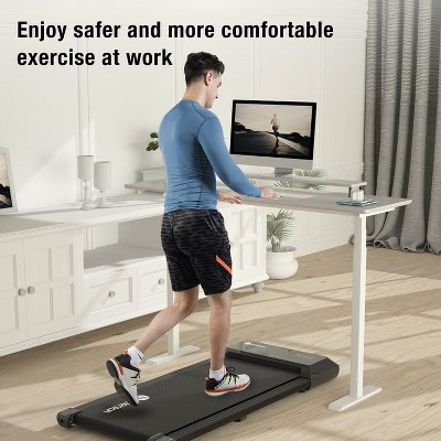 DeerRun Black Walking Pad 15.55*39.37 inches Running Area 2.5HP Under desk Exercise Treadmill for home