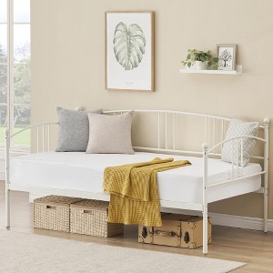 Twin Daybed, Metal Sofa Bed Frame with Steel Slat Support for Living Room, Bedroom and Guest Room - 1 of 4