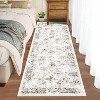 Washable Kitchen Runner Rug 2x6 Low-Pile Vintage Distressed Floral Design Accent Rugs Non-Skid Hallway Soft Oriental Indoor Floor Carpet Runner - 2 of 4