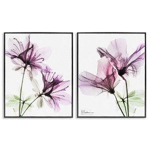Stupell Industries Purple Flower Bloom Design 2pc Framed Giclee Art Set - 1 of 4