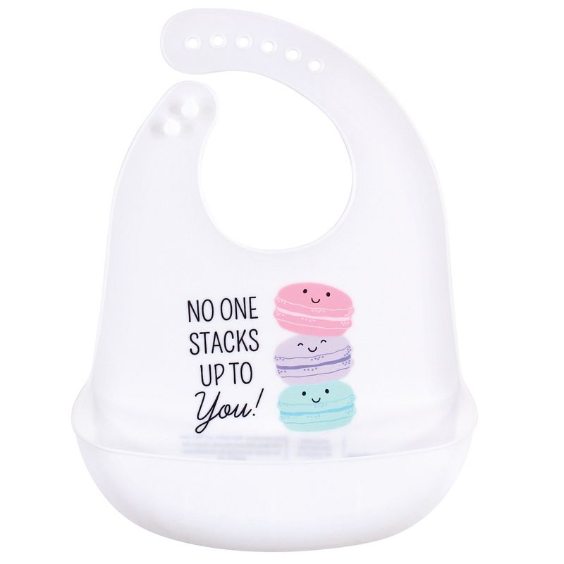 Hudson Baby Infant Girl Silicone Bibs 3pk, Sweetest Cupcake, One Size, 4 of 6