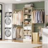 Besiost Closet Organizer with Extendable Hanging Rod, Walk-In Closet System Wardrobe with Adjustable Shelves - 2 of 4