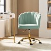 Belanda  Modern Velvet Task Chair with Golden Base and Tufted Back for Living Room and Office Room | KARAT HOME - 2 of 4