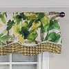 RLF Home Jungla Trimmed Glory 100% Cotton with Fully Lined 3" Rod Pocket Valnance for Windows 50" x 16" Forest - 3 of 4