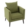 NicBex Fabric Upholstered Accent Chair with Wood Legs and Pillow,Modern Comfortable Arm Chairs for Bedroom,Reading Room - 4 of 4