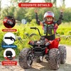 Coucheta 24V Kids ATV Quad, 2-Seater 4WD Ride-On w/ 4x100W Motor, Dual 7AH Battery, Throttle Control, EVA Tires & Metal Suspension, LED Lights &Music - 4 of 4