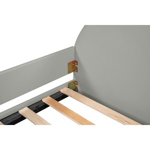 UPHA 80 x 40 in. Children's Single Bed with Ear Cartoon Headboard - 1 of 4