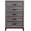 NicBex 5 Drawer Vertical Dresser,31.1 Inch Wide Rubber Wood Chest of Drawers for Bedroom,Living Room,Entryway,Hallway - 2 of 4
