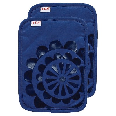 2pk Teal Waffle Silicone Pot Holder (7.5x8.25) - T-fal : Target