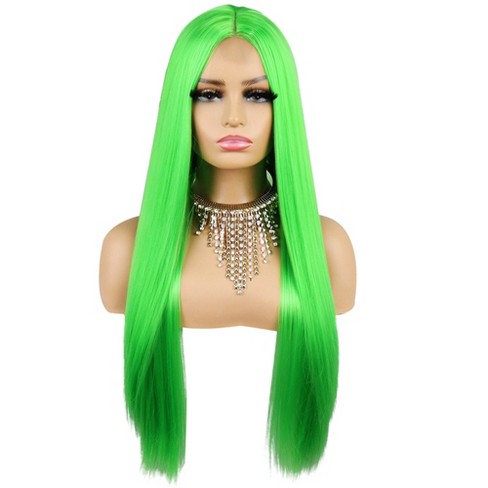 Unique Bargains Medium Long Straight Hair Lace Front Wigs For