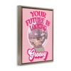Stupell Industries Future Looking Groovy Disco Black Framed Floater Canvas Wall Art - 3 of 4